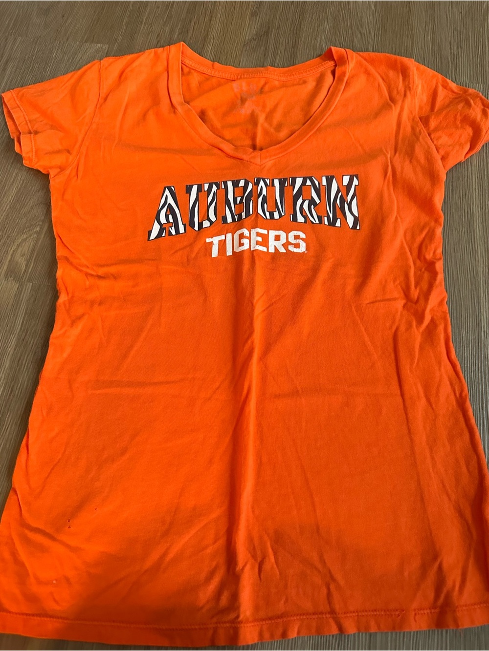 Blue 84 Orange V-Neck Auburn Tigers Tee